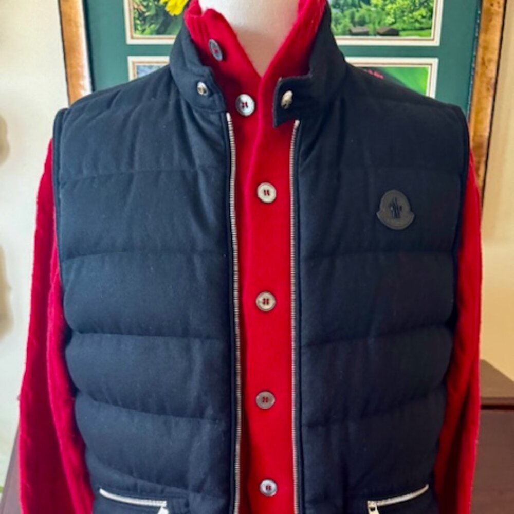 MONCLER Gallienne Gilet Cashmere Blend DownVest, Black, SZ M,IT3, LK NEW,1795$RT - Picture 15 of 15